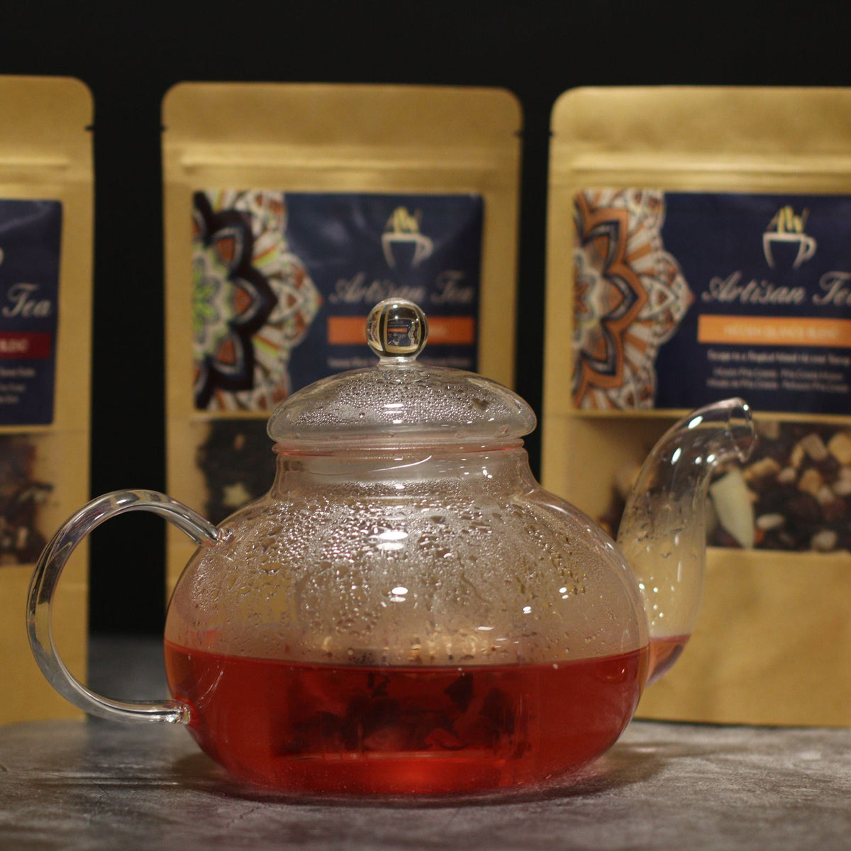 Glass Infuser Teapot – Gift Boxed - Round Pearl - 400ml