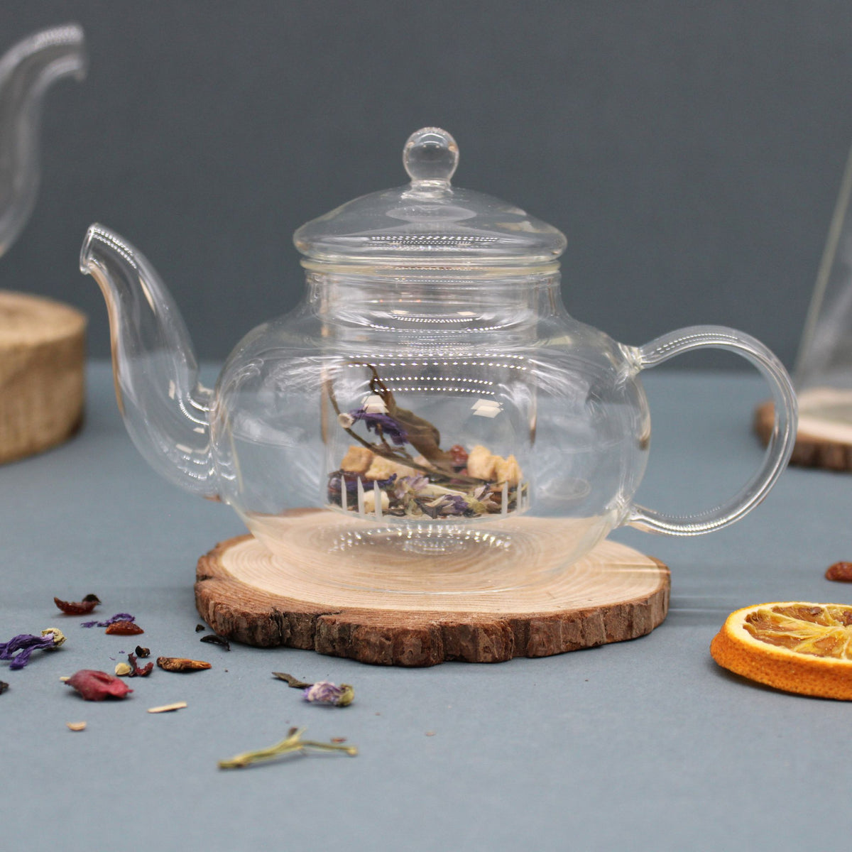 Glass Infuser Teapot – Gift Boxed - Round Pearl - 400ml